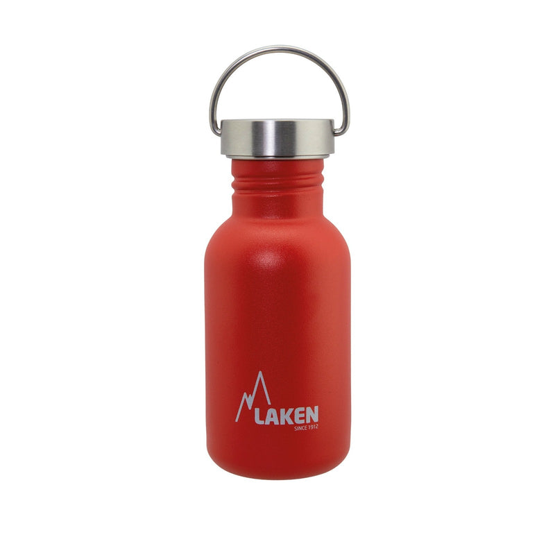 LAKEN Basic Steel Vintage - Botella de Agua 0.5L en Acero Inoxidable. Rojo