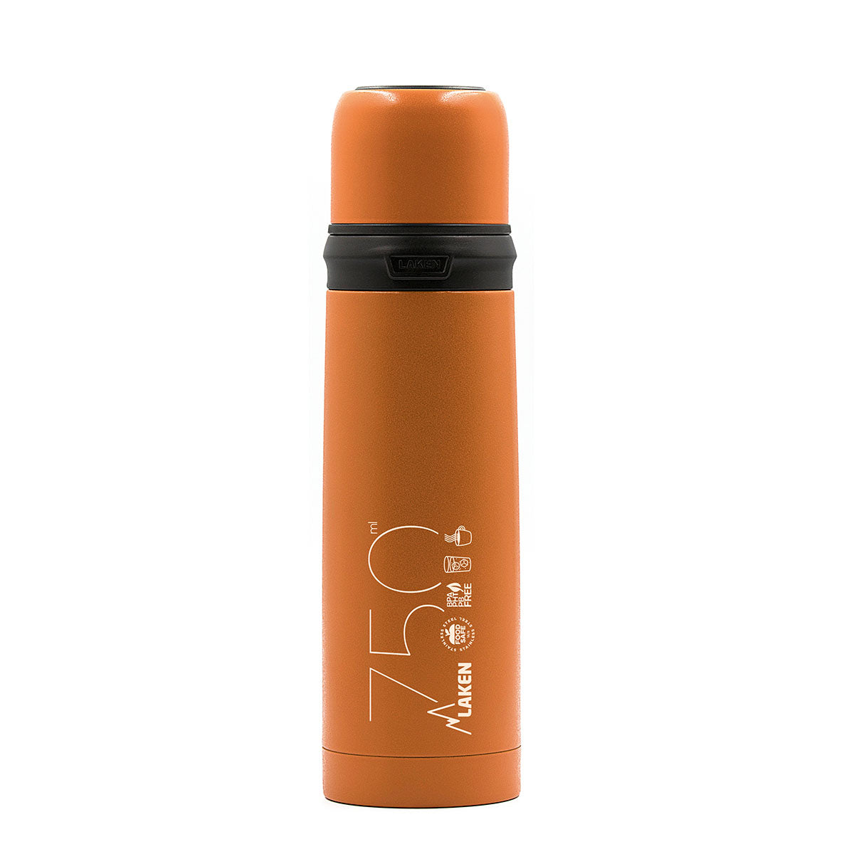 TERMO DE ACERO INOXIDABLE CON TAPÓN-VASO 0,50 L, 0,75 L, 1 L