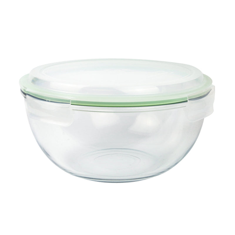 Glasslock Bowl - Recipiente Redondo Ensaladera con Tapa de 4L en Vidrio Templado