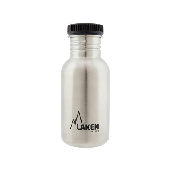 LAKEN Basic Steel - Botella de Agua 0.5L en Acero Inoxidable. Plata