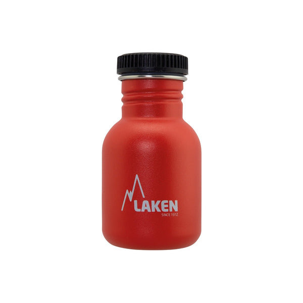 LAKEN Basic Steel - Botella de Agua 0.35L en Acero Inoxidable. Rojo