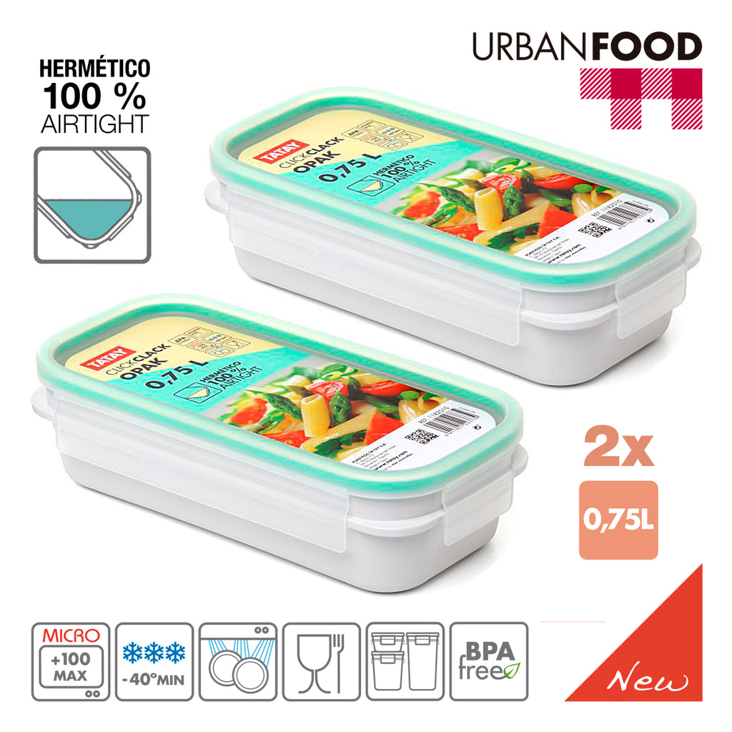 TATAY Urban Food Prime - Bolsa Térmica Porta Alimentos 4.7L con 4 Reci