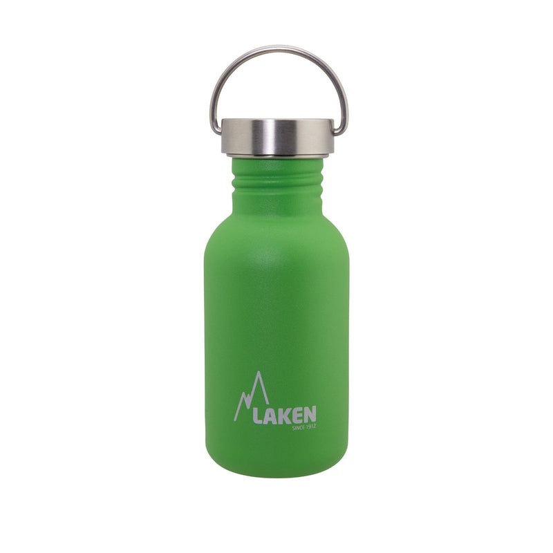 LAKEN Basic Steel Vintage - Botella de Agua 0.5L en Acero Inoxidable. Verde