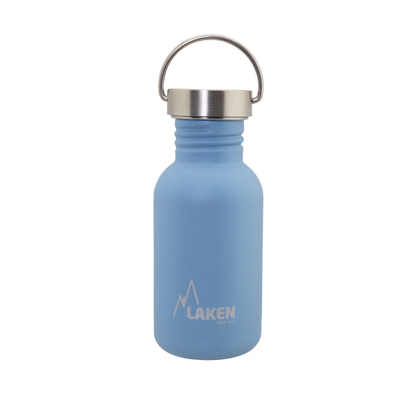 LAKEN Basic Steel Vintage - Botella de Agua 0.5L en Acero Inoxidable. Azul