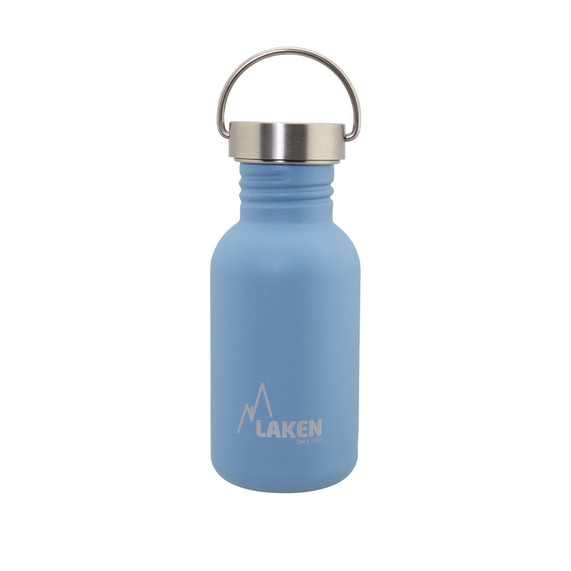 LAKEN Basic Steel Vintage - Botella de Agua 0.5L en Acero Inoxidable. Azul