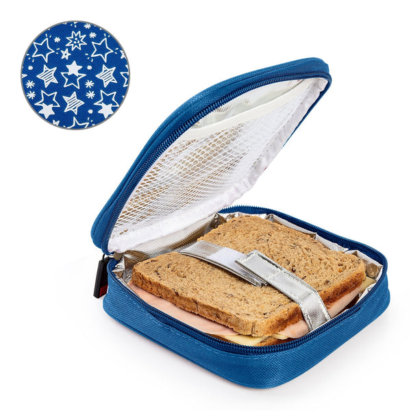 IRIS Fun - Porta Sandwich Infantil Termoinsulado con Cierre de Cremallera, Azul