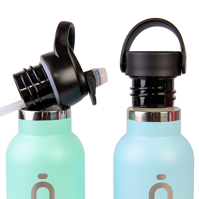 Runbott Sport - Botella Térmica de 0.6L con Doble Pared de Acero y Capa Cerámica. Nata