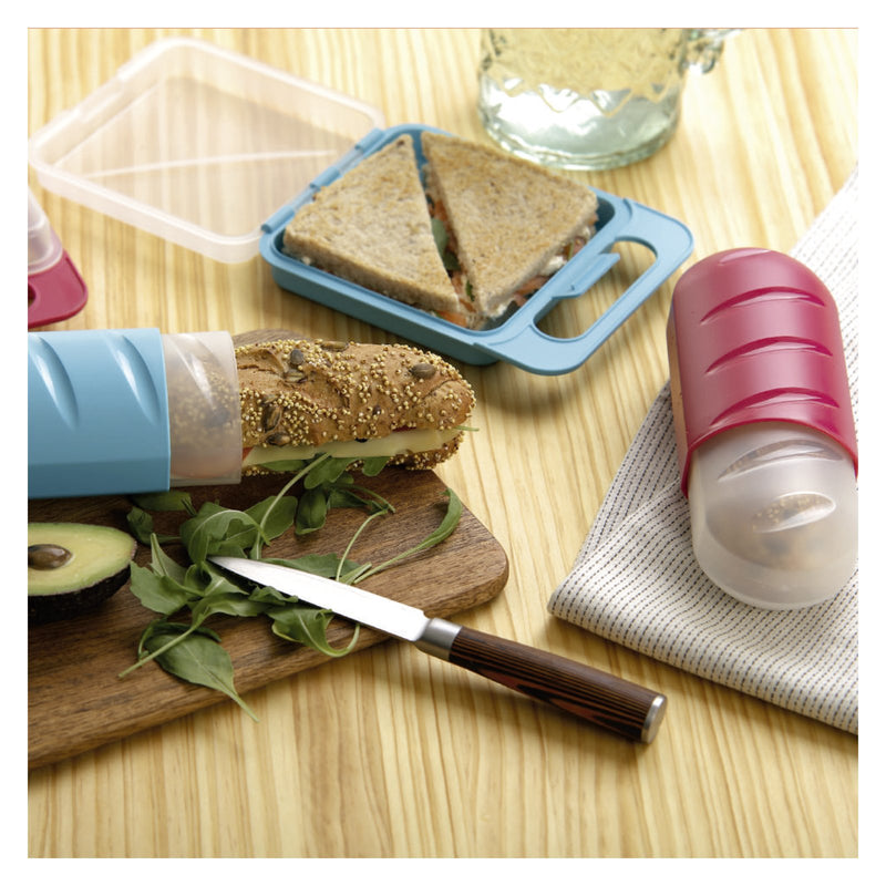 Tatay Porta Sandwich Reutilizable, Bolsa de Tela ideal para la merienda o  almuerzo, Adaptable, Fácil de limpiar, Sin BPA, Personalizable, Color Denim