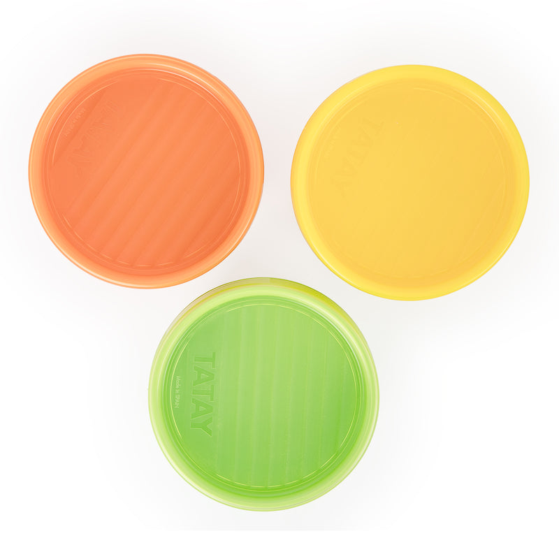 TATAY - Lote de 3 Recipientes Porta Fruta de 0.5L en Colores Surtidos
