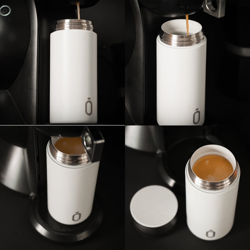 RUNBOTT Coffee - Vaso Térmico 350 ml en Acero Inoxidable con Interior Cerámico. Cielo