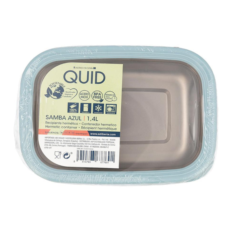 QUID Samba - Recipiente Rectangular 1.4L con Interior en Acero Inoxidable