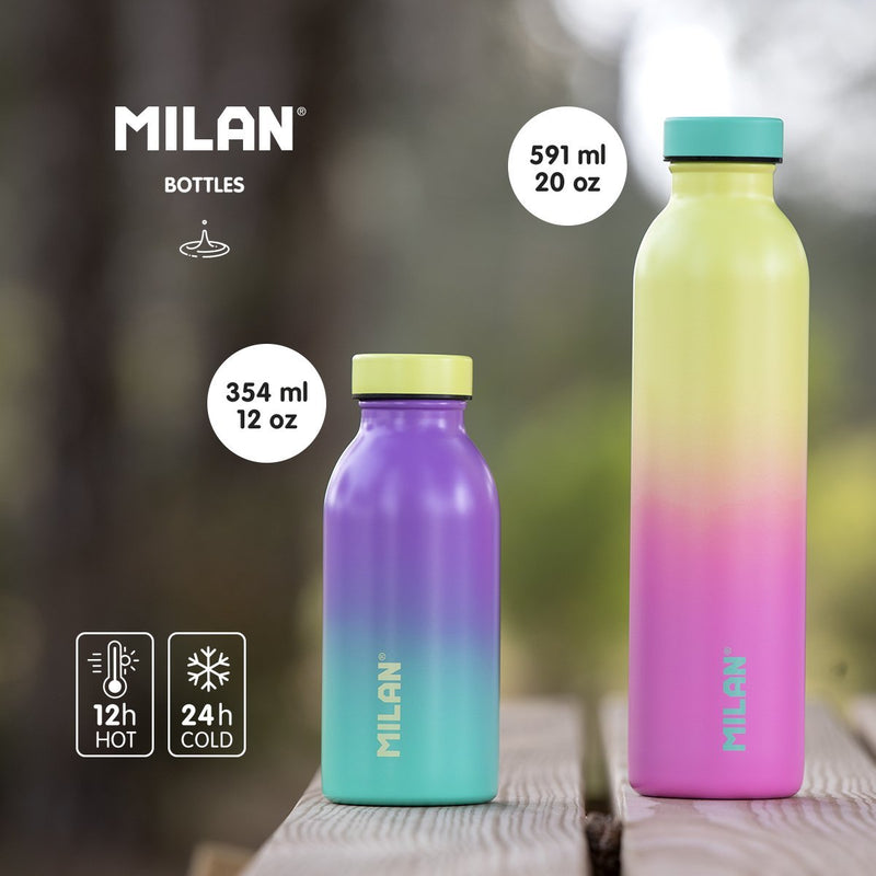 MILAN Sunset - Botella Térmica Reutilizable 0.35L en Acero Inoxidable. Morado