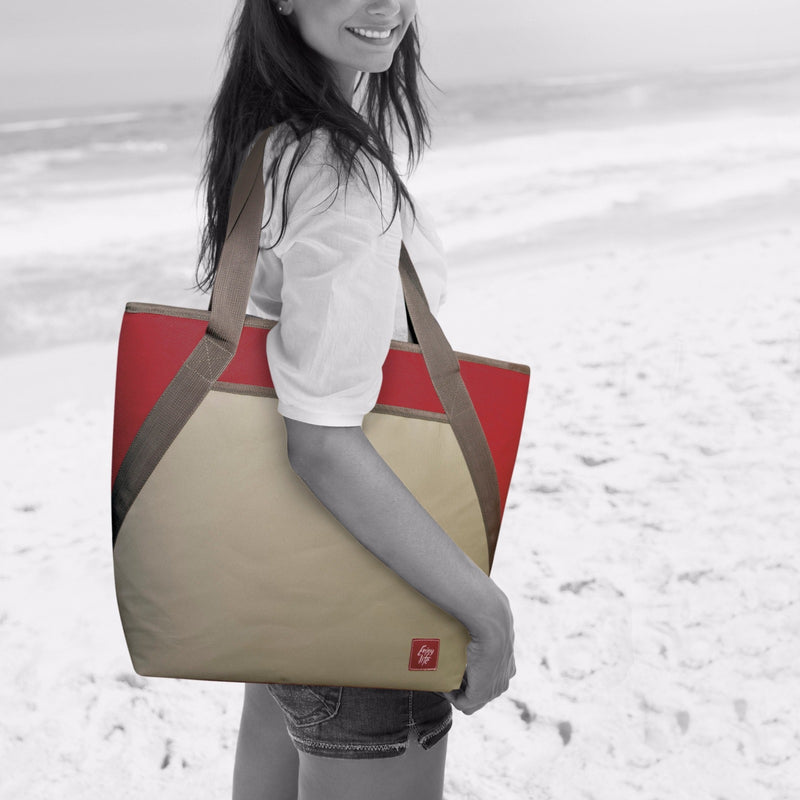 IRIS 9179-T - Bolsa Térmica para Playa "Shoulder Cooler Bag Enjoy Life" 18L Roja
