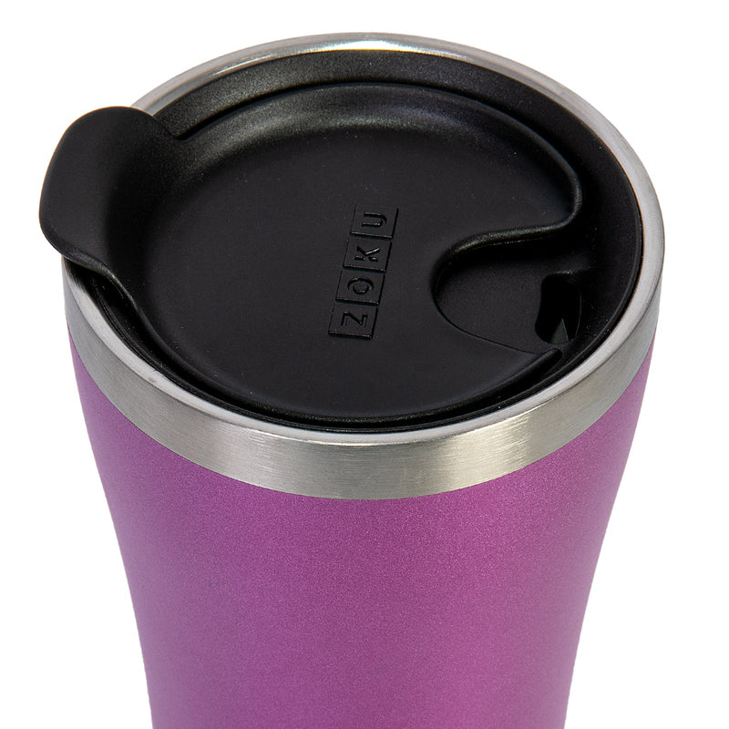 ZOKU - Vaso para Café Térmico 3 en 1 en Acero Inoxidable 590 ml. Púrpura