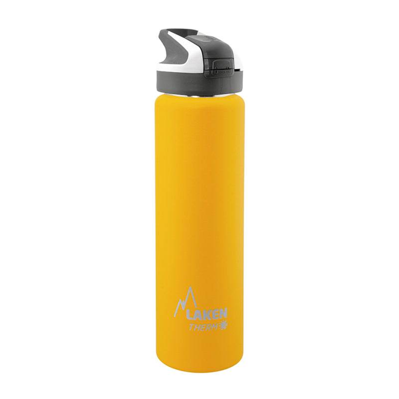 LAKEN Summit - Botella Térmica con Boquilla 0.75L en Acero Inoxidable. Amarillo