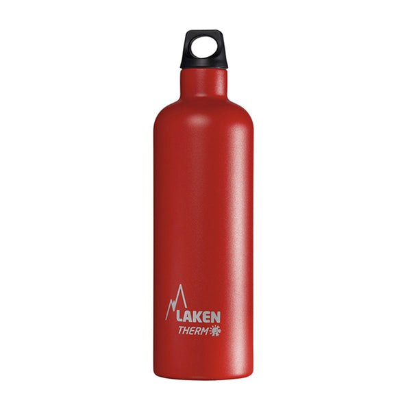 LAKEN Futura - Botella Térmica de Boca Estrecha 0.75L en Acero Inoxidable. Rojo