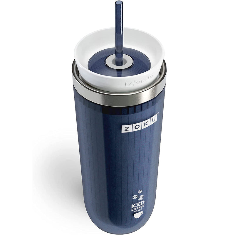 ZOKU Iced Coffee Maker - Vaso para Preparar Café o Té Helado. Gris