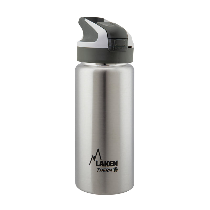 LAKEN Summit - Botella Térmica con Boquilla 0.5L en Acero Inoxidable. Plata