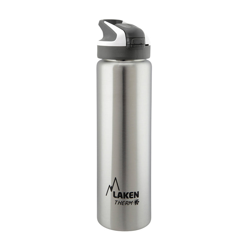 LAKEN Summit - Botella Térmica con Boquilla 0.75L en Acero Inoxidable. Plata