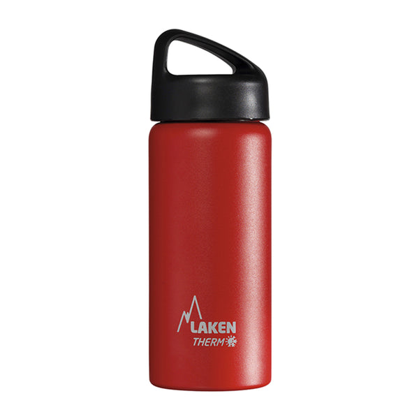 LAKEN Classic - Botella Térmica de Boca Ancha 0.5L en Acero Inoxidable. Rojo