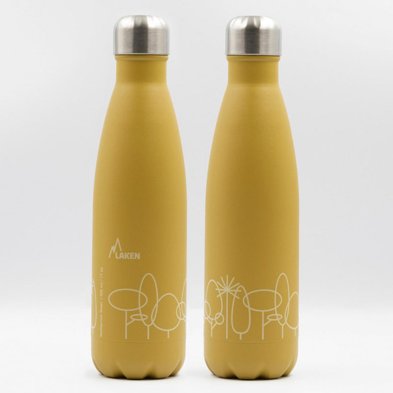 LAKEN Drinklife Forest - Botella Térmica de 0.5L en Acero Inoxidable con Estuche de Cartón
