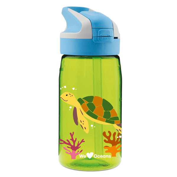 LAKEN We Love Oceans - Botella de Agua Infantil 0.45L en Tritán. Turtu