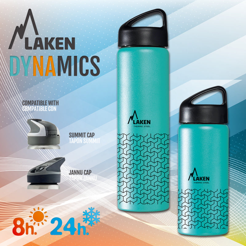 LAKEN Classic Dynamics - Botella Térmica 0.5L en Acero Inoxidable. Modelo Mare