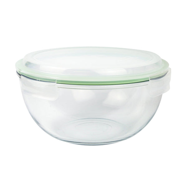 Glasslock Bowl - Recipiente Redondo Ensaladera con Tapa de 4L en Vidrio Templado